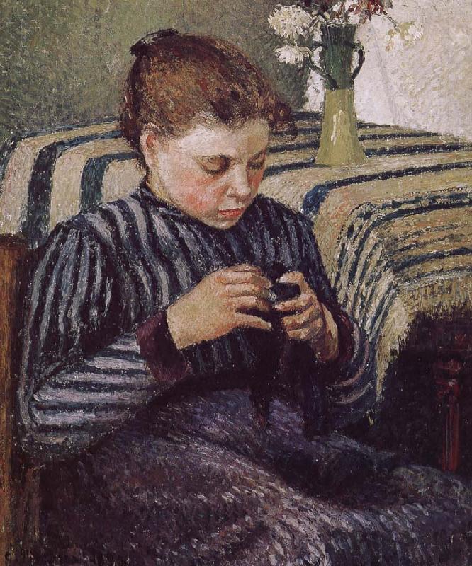 Woman Sewing, Camille Pissarro